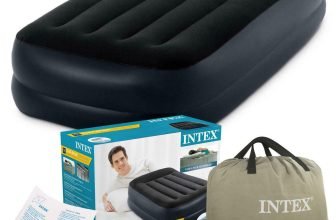 Intex 64122 Materasso Singolo Dura-Beam Gonfiabile Pompa Elettrica 99x191x42 cm