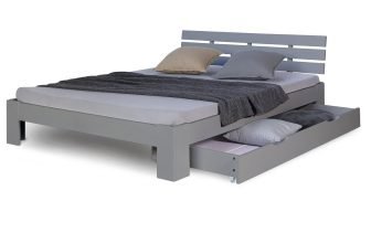 Letto in legno 140x200 con rete a doghe cassetta letto letto matrimoniale telaio Homestyle4u