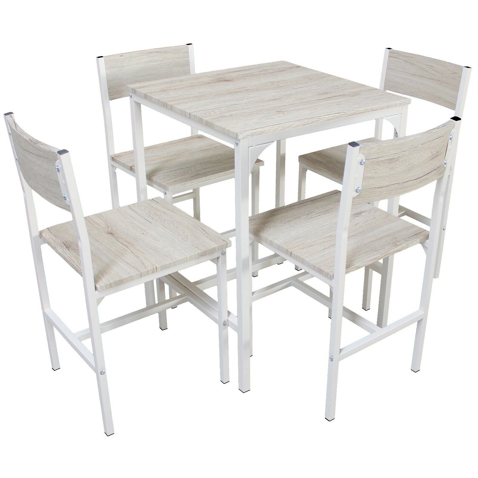 Set Tavolo Bar Con 4 Sedie Rovere Beige Cucina Tavolino Comodi Mod. PORTOFINO