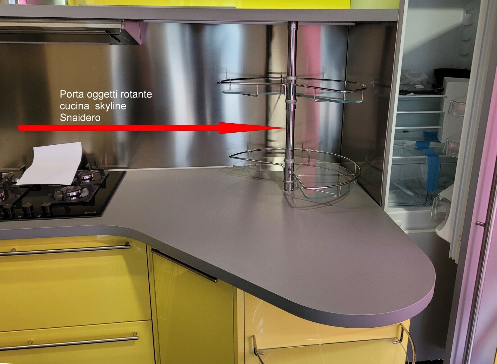 Base rotante porta oggetti per cucina Snaidero modello Skyline