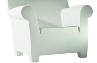 Kartell Poltrona Bubble Club, Polietilene colorato in Massa, Bianco Zinco, 102 X 78 X 75 Cm