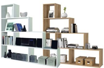 LIBRERIA LEGNO MODERNA SCAFFALE DESIGN MODERNO MENSOLE STUDIO SALOTTO SOGGIORNO