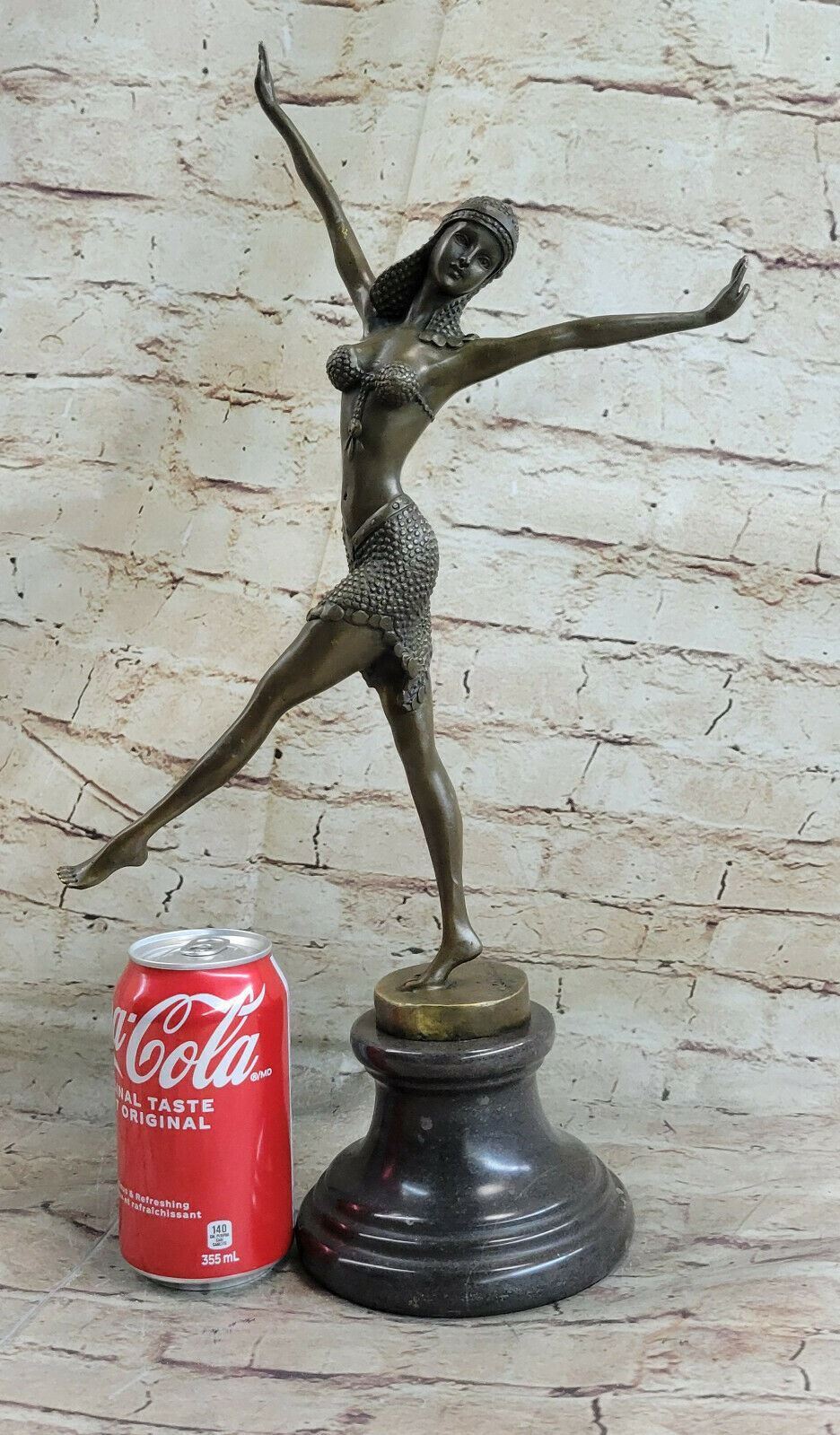 Firmato Persiano Ballerina Arte Soprammobile Bronzo Statua Scultura Figurina