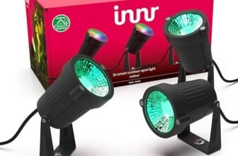 innr Smart Outdoor Spot Light Color, Set Completo, funziona con Philips Hue*, Alexa & Google (Hub Richiesto), Faretto da Giardino, RGBW, 3-Pack, OSL 132 C