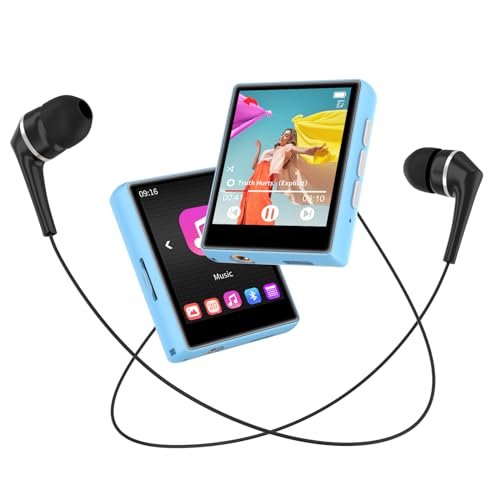 64GB Lettore MP3 con Bluetooth 5.3, Lettore Musicale con cuffie altoparlante per bambini, HiFi lettore di musica digitale con FM Radio, Recorder, espandibile di 128 GB