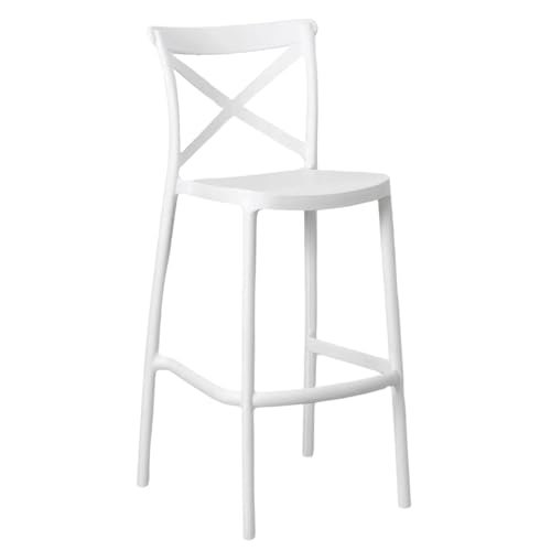 okAffareFatto di Zimbardi Costanza Sgabello alto da bar in plastica bianco sprint h 75 cm