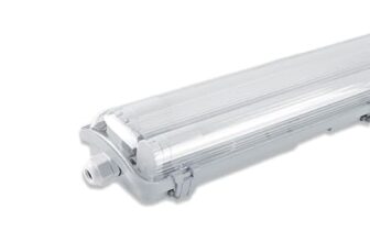 Generico Plafoniera stagna 150cm con neon led inclusi 2x24W 6400K luce bianca plafoniera industriale tubi led sostituibili T8