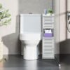 XUANYU 4 Ripiani Mobiletto Bagno Salvaspazio Porta Carta Igienica da Terra Sottile Organizer Bagno Armadietto Colonnina Salvaspazio Colonna Mobile Bagno WC (Bianco 22×20×75 cm)