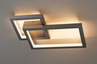 Klighten Plafoniera Led Soffitto 24W 1960LM, Lampada da Soffitto Moderna, Plafoniera Decorativa Alluminio per Soggiorno Cucina Corridoio Camera da Letto, 41 * 27 cm, Bianco Caldo 3000K, Nero