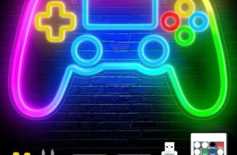 Neon Personalizzato Gamepad Forma di Controller, Led Gaming con 200+ Luci RGB, Lampada Gaming Personalizzabile con Telecomando & Controllo APP, Accessori Gaming per Decorazioni da Parete