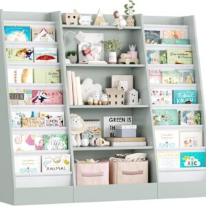 Libreria Bambini Multifunzione in Legno Verde