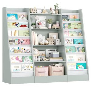 Libreria Bambini Multifunzione in Legno Verde