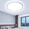 OTREN Plafoniera LED Soffitto 40CM, Lampada Bagno Moderna Rotondo, 6500K Lampadario Luce per Soggiorno, Camera da Letto, Cucina, Ufficio, Balcone, IP44, Bianco Freddo