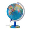 TOPGLOBE Mappamondo illuminato da 30 cm, con mappa inglese, moderno mondo politico, educativo, geografico, decorazione da tavolo